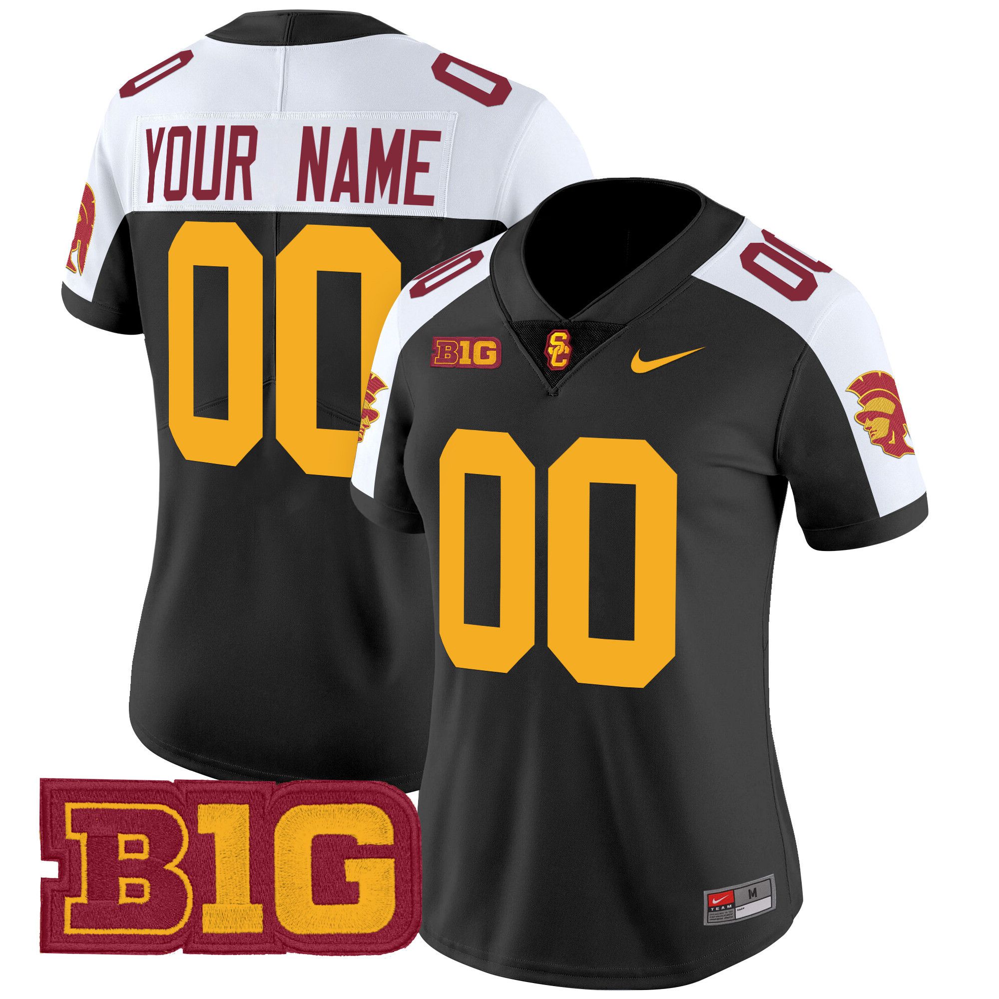 Women USC Trojans Black Nike 2024 Vapor Limited Custom NCAA Jersey->customized ncaa jersey->Custom Jersey